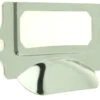 Nickel Plated Cup Pull Label Holder - 3 1/4" (1299)