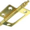 Non-Mortise Hinge - Finial Tips - Brass Plated - 2" H531BP
