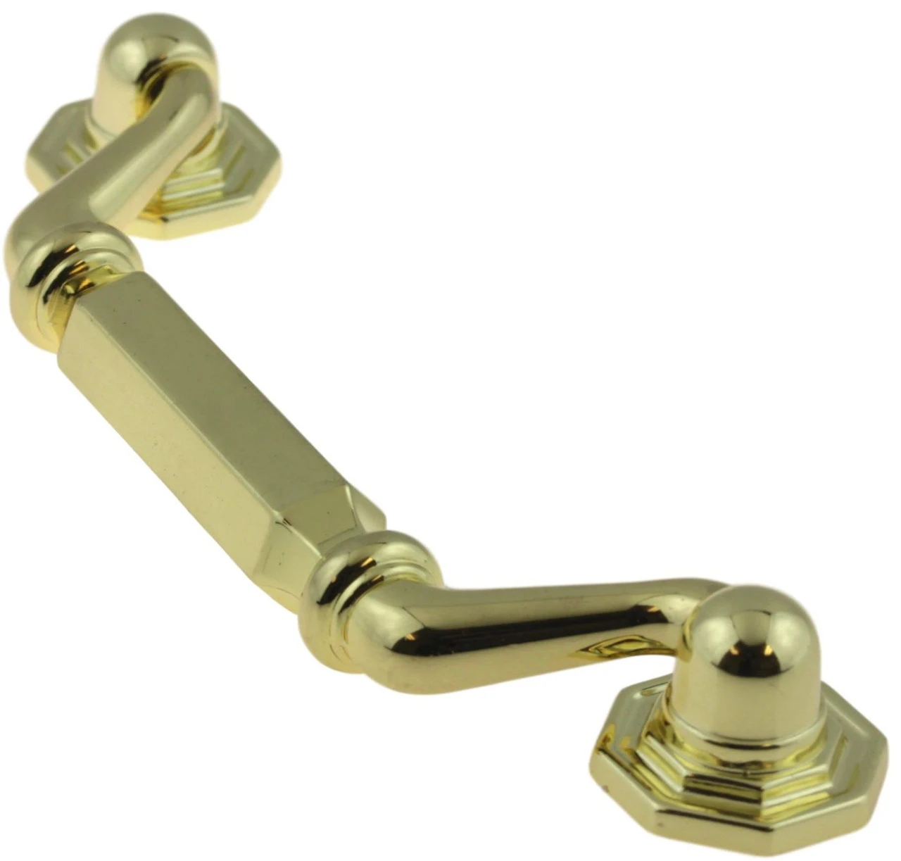 Liberty 3-3/4" Octagonal Bail Pull Polished Brass 2 Liberty 3-3/4" Octagonal Bail Pull Polished Brass - Image 2