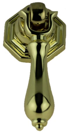 1-5/8" Octagonal Drop Pull Polished Brass