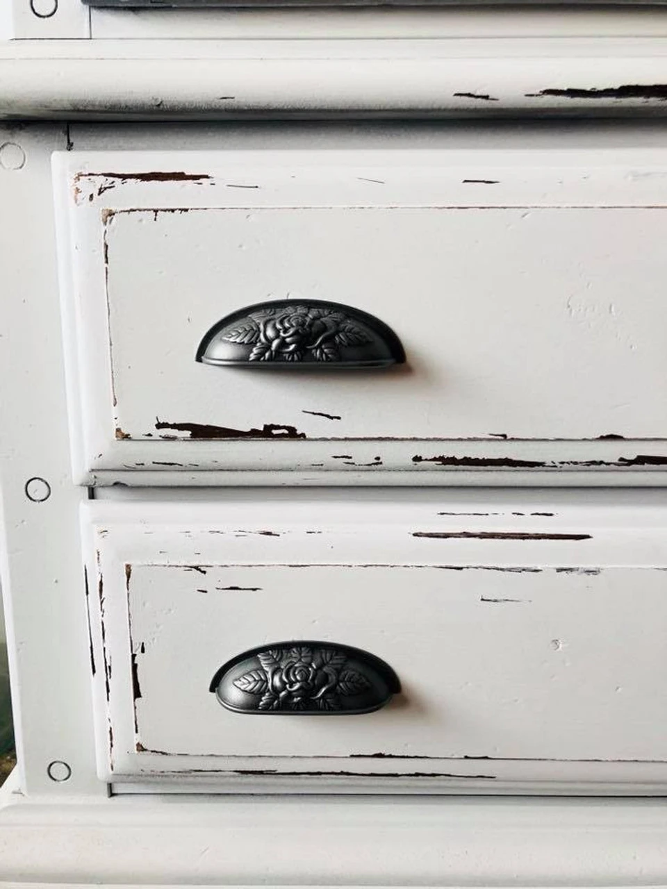 1-1/4" Old Rose Knob Antique Pewter 8 1-1/4" Old Rose Knob Antique Pewter - Image 8