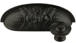 3-3/4" Old Rose Pattern Cup Pull Oil Rubbed Bronze -D'Lawless Hardware Shop old rose pattern cup pull oil rubbed bronze dl p3289 096ob 10 87221.1645477765