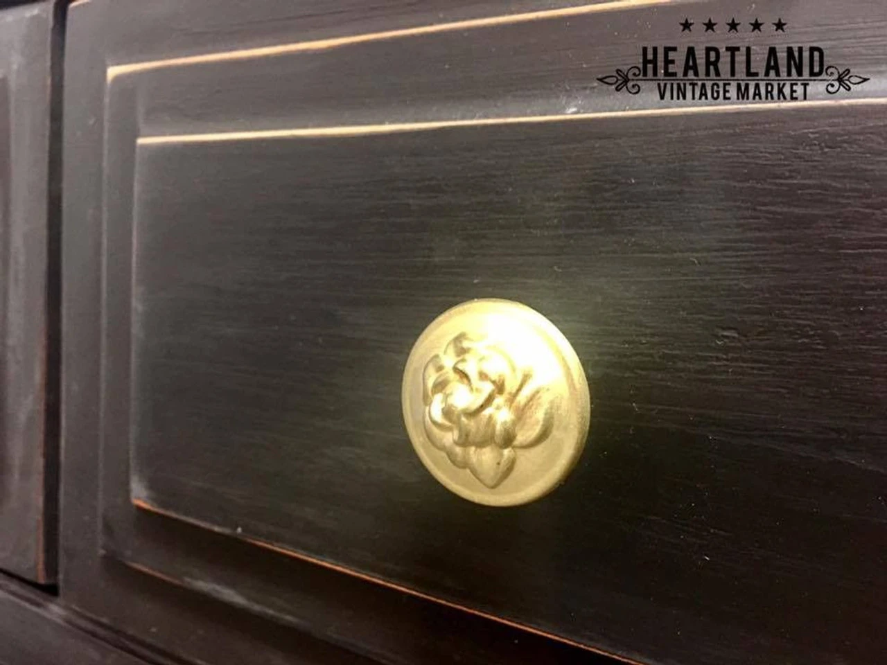 1-1/4" Old Rose Pattern Knob Soft Satin Brass 4 1-1/4" Old Rose Pattern Knob Soft Satin Brass - Image 4