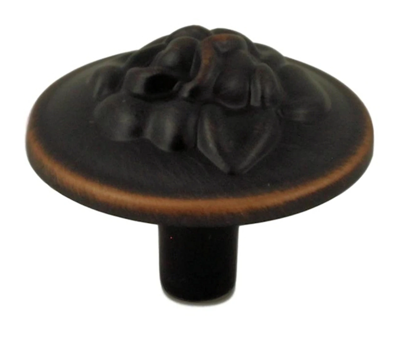 1-1/4" Old Rose Pattern Knob Venetian Bronze 2 1-1/4" Old Rose Pattern Knob Venetian Bronze - Image 2