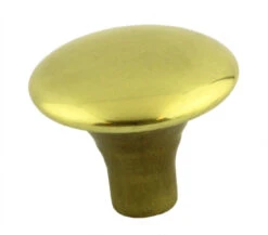 1-1/8" Original File Drawer Utility Knob Solid Brass