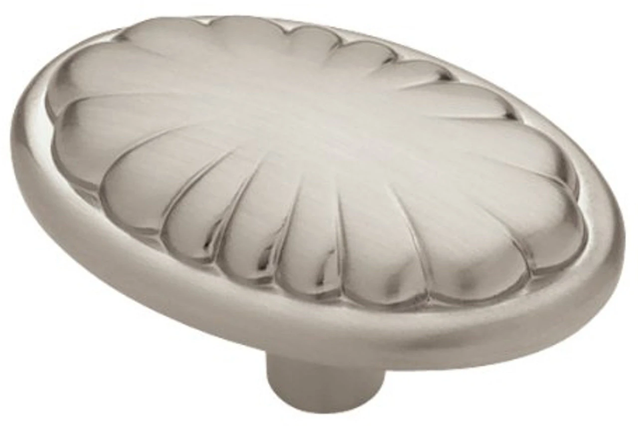 Liberty 1-9/16" Oval Shell Knob Satin Nickel 1 Liberty 1-9/16" Oval Shell Knob Satin Nickel