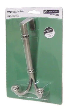 Liberty Over-The-Door Double Hook Brushed Satin Pewter LQ-B25501Z-BSP-U