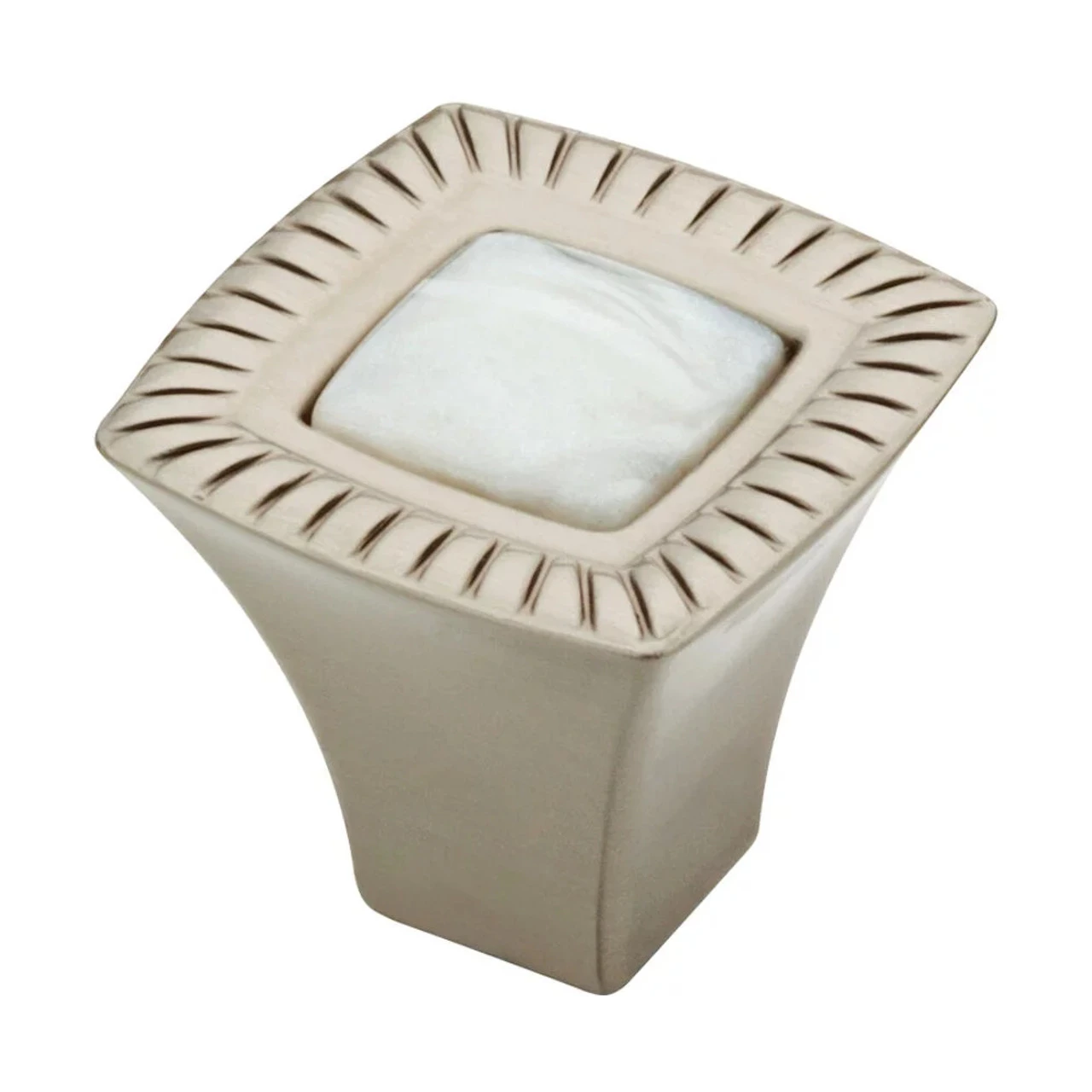 Liberty 1-1/8" Faux Mother Of Pearl Insert Knob Satin Nickel 1 Liberty 1-1/8" Faux Mother Of Pearl Insert Knob Satin Nickel