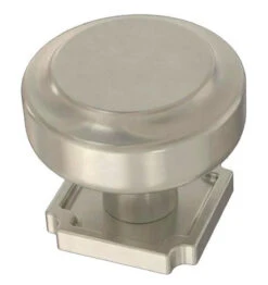 Liberty 1-1/4" Notched Backplate With Knob Satin Nickel