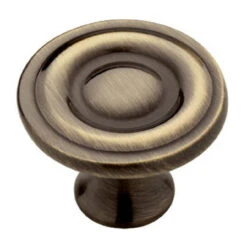 Liberty (10-Pack) 1-1/4" Round Ring Knob Antique Brass