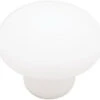 1-3/8" Round Ceramic Knob White