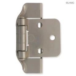 Liberty Pair 1/2" Overlay Semi-Wrap Satin Nickel Hinges L-H01915C-SN-O