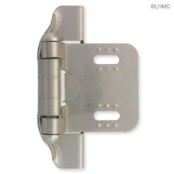 Liberty Pair 1/4" Overlay Satin Nickel Hinge Semi-Wrap Self Closing L-H01911C-SN-O