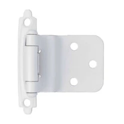 Liberty Pair 3/8" Inset /Offset Bright White Self Closing Hinges L-H0104AC-W-02