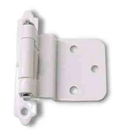 Pair 3/8" Inset/Offset White Self Closing Hinge Amerock HAM-BP3428-W