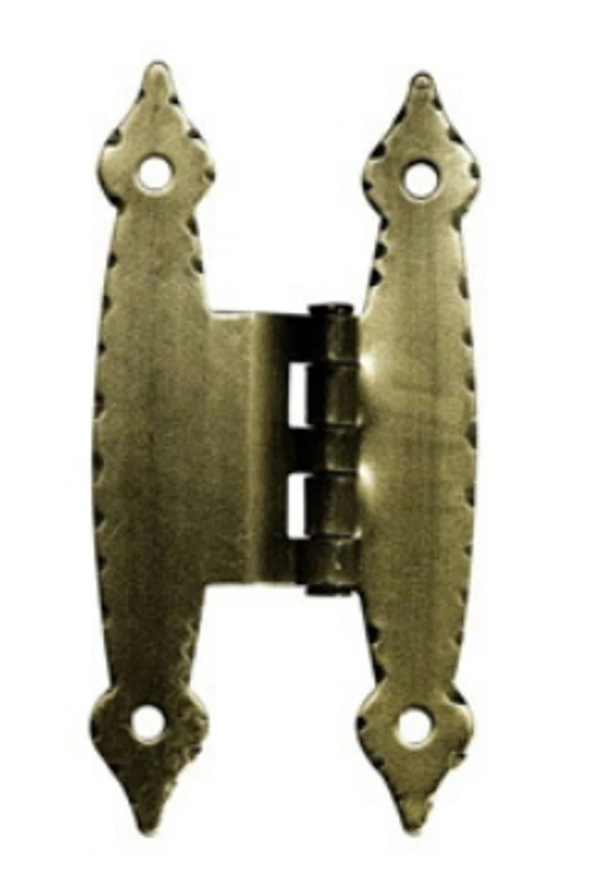 Pair Hinges 3/8" Offset Amerock Antique Brass HAM-486ABS 1 Pair Hinges 3/8" Offset Amerock Antique Brass HAM-486ABS
