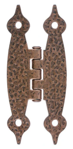 Pair Hinges 3-1/2" Hammered Antique Copper - Flush H526ACPR