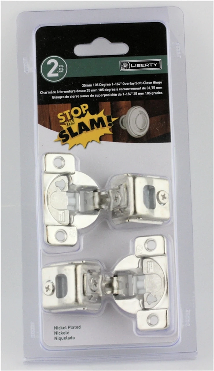 Pair Soft Close 1-1/4" Overlay Compact Hinges Grass America H1531SL-NP-U 3 Pair Soft Close 1-1/4" Overlay Compact Hinges Grass America H1531SL-NP-U - Image 3