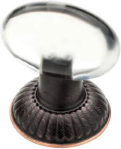 Liberty 1-1/4" Palermo Knob Bronze And Clear Acrylic