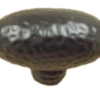 Liberty 1-3/4" Hammered Oval Knob Flat Black