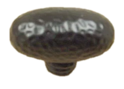 Liberty 1-3/4" Hammered Oval Knob Flat Black