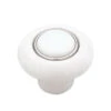 Liberty (50-Pack) 1-1/2" White Ceramic Knob With Chrome Insert