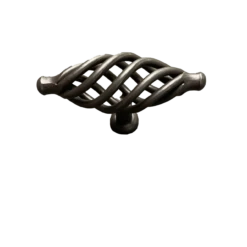 3-3/8" Birdcage Knob Wrought Iron