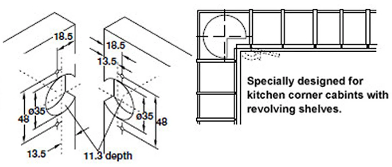 Pie Cut Corner Hinge HR-22877-000 4 Pie Cut Corner Hinge HR-22877-000 - Image 4