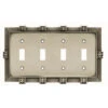 Liberty Pineapple Quad Switch Plate - Brushed Satin Pewter (64461)