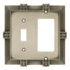 Liberty Pineapple Single Switch/Decorator Wall Plate - Brushed Satin Pewter (64466)
