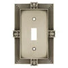 Liberty Pineapple Single Switch Plate - Brushed Satin Pewter (64464)