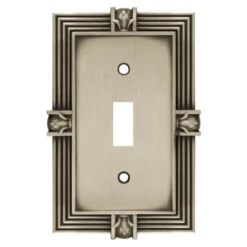 Liberty Pineapple Single Switch Plate - Brushed Satin Pewter (64464)