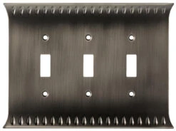 Brainerd - Wadsworth - Heirloom Silver Triple Switch Wall Plate - W30339-904-U