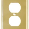 Liberty Single Duplex Wall Plate Polished Solid Brass