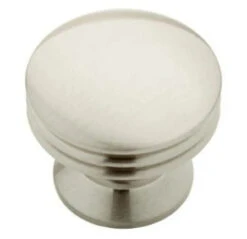 1-1/8" Solid Brass Wide Base Knob Satin Nickel