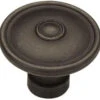 Liberty (12-pack) 1-1/2" Rustique Ringed Knob Dark Oil Rubbed Bronze