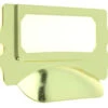 Polished Brass Cup Pull Label Holder - 3 1/4" (1299)