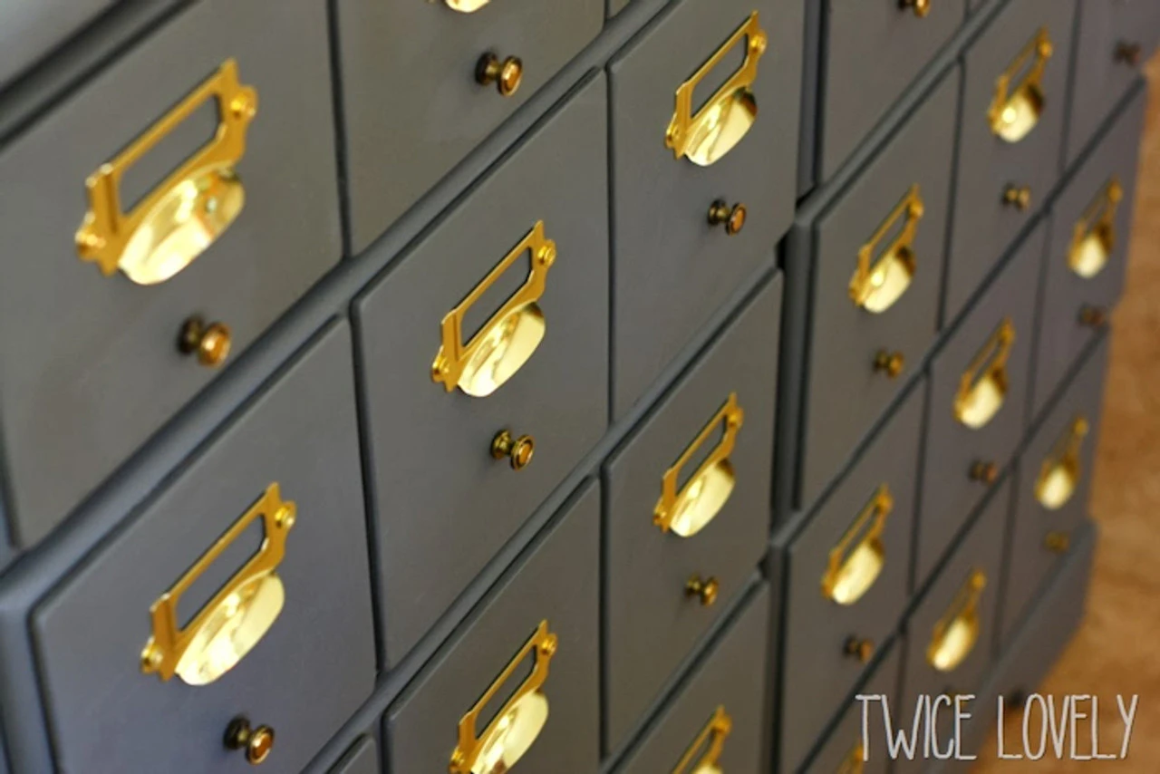 Polished Brass Cup Pull Label Holder - 3 1/4" (1299) 6 Polished Brass Cup Pull Label Holder - 3 1/4" (1299) - Image 6