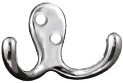 Polished Chrome Double Hook 2-3/4" Wide H27-H315CP