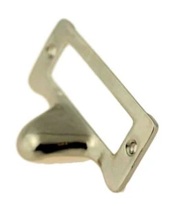 File Label Holder W/Finger Pull - Polished Nickel - 2 1/4" X 1 3/8"