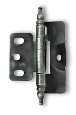 Amerock Premium Wrap-Around Single Hinge For 1/2" Flush Doors Minaret Tip Wrought Iron 2 1/4"