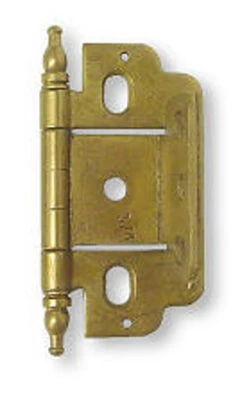 Amerock Premium Wrap-Around Single Hinge For Doors 3/4" Flush Minaret Tip Burnished Brass 2 1/2"