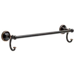 Liberty Delta Portman 24" Towel Bar With Hooks Venetian Bronze With Copper Highlights