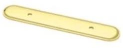 Liberty Pull Backplate Bright Brass Plated Oval - 3"