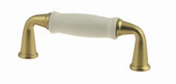 Amerock 3" White Ceramic Center Pull Solid Brass