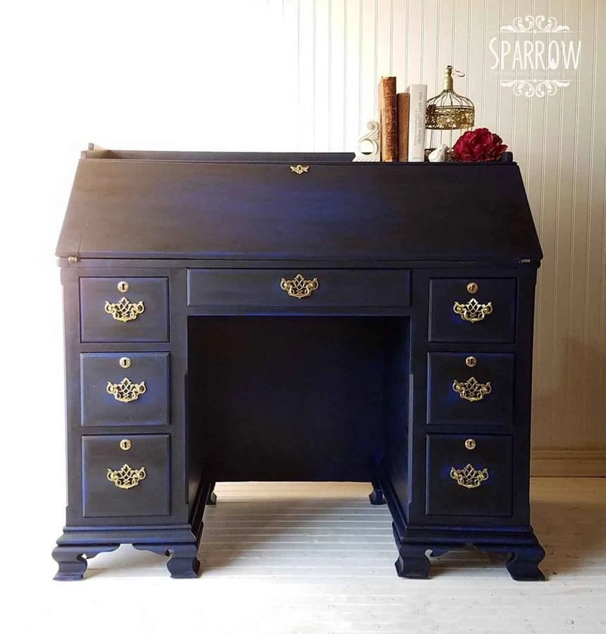 2-1/2" Queen Anne Chippendale Bail Pull Satin Brass 6 2-1/2" Queen Anne Chippendale Bail Pull Satin Brass - Image 6