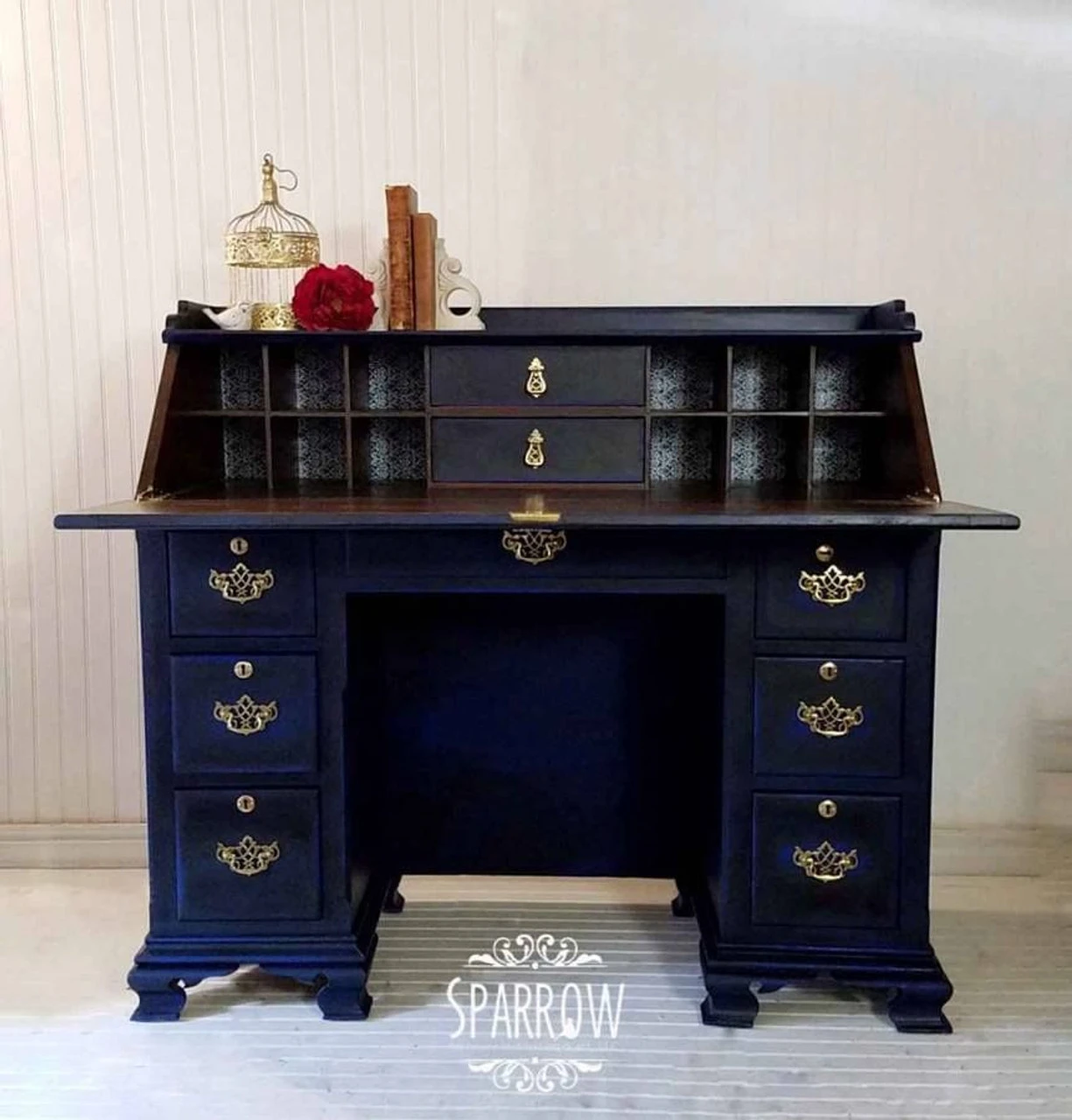 2-1/2" Queen Anne Chippendale Bail Pull Satin Brass 7 2-1/2" Queen Anne Chippendale Bail Pull Satin Brass - Image 7