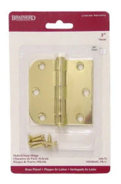Liberty Radius & Square Corner Hinge - Brass - 3" LQ-HN0060G-PB-U