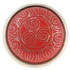 Liberty 1-5/8" Tribal Pattern Cloisonne Knob Red With Satin Pewter
