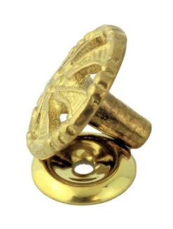 1-1/2" Restorers Classic Solid Brass Knob With Backplate -D'Lawless Hardware Shop restorers classic solid brass knob w backplate for furniture cabinets 1 1 2 k32 k1bsb 4 83201.1644526063